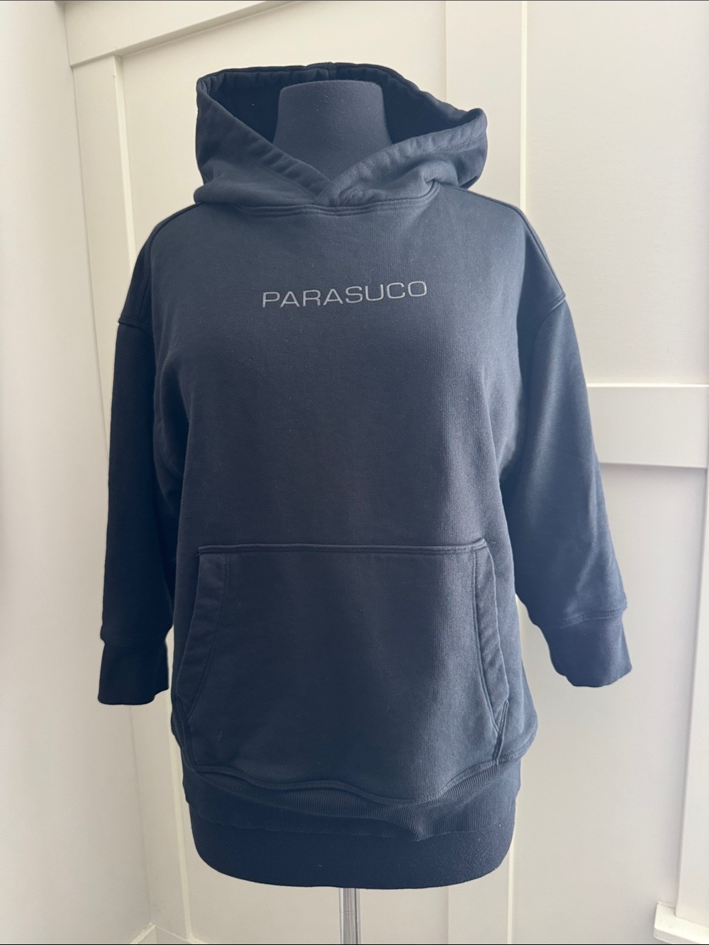 Parasuco Black Pullover Hoodie with Front Logo